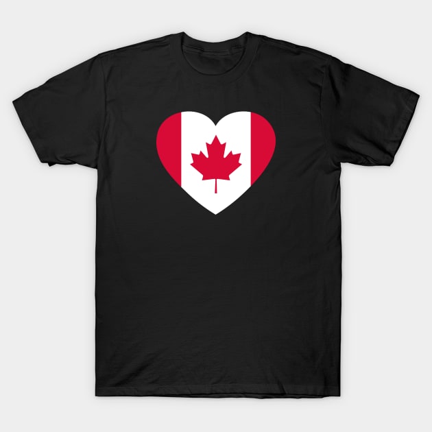 I Heart Canada // Canadian Flag Heart Shape // I Love Canada T-Shirt by SLAG_Creative